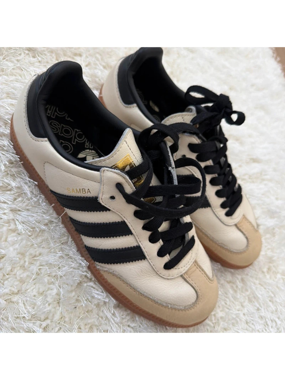 Adidas Samba OG white and black trainers size 6.5